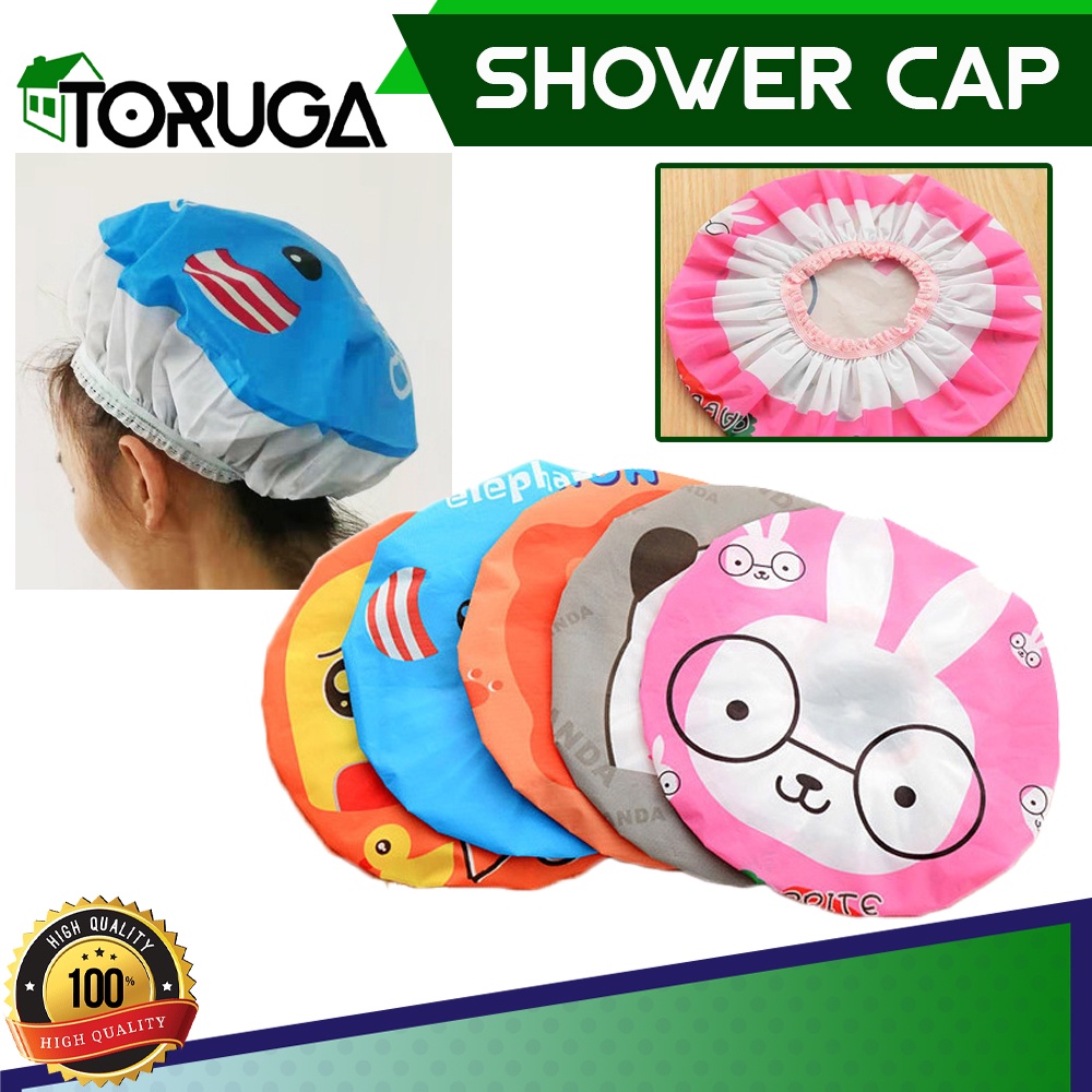 Shower cap karakter penutup kepala anti air Topi Keramas Murah Lucu