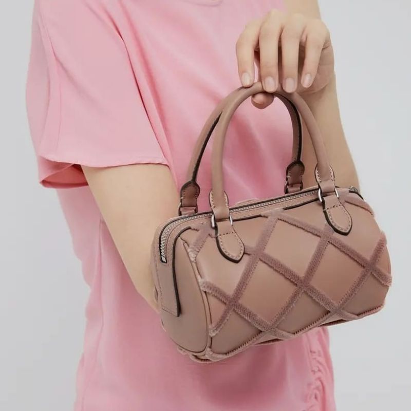 3.3 SALE | CK Cleo Criss-Cross Pattern Top Handle Bag