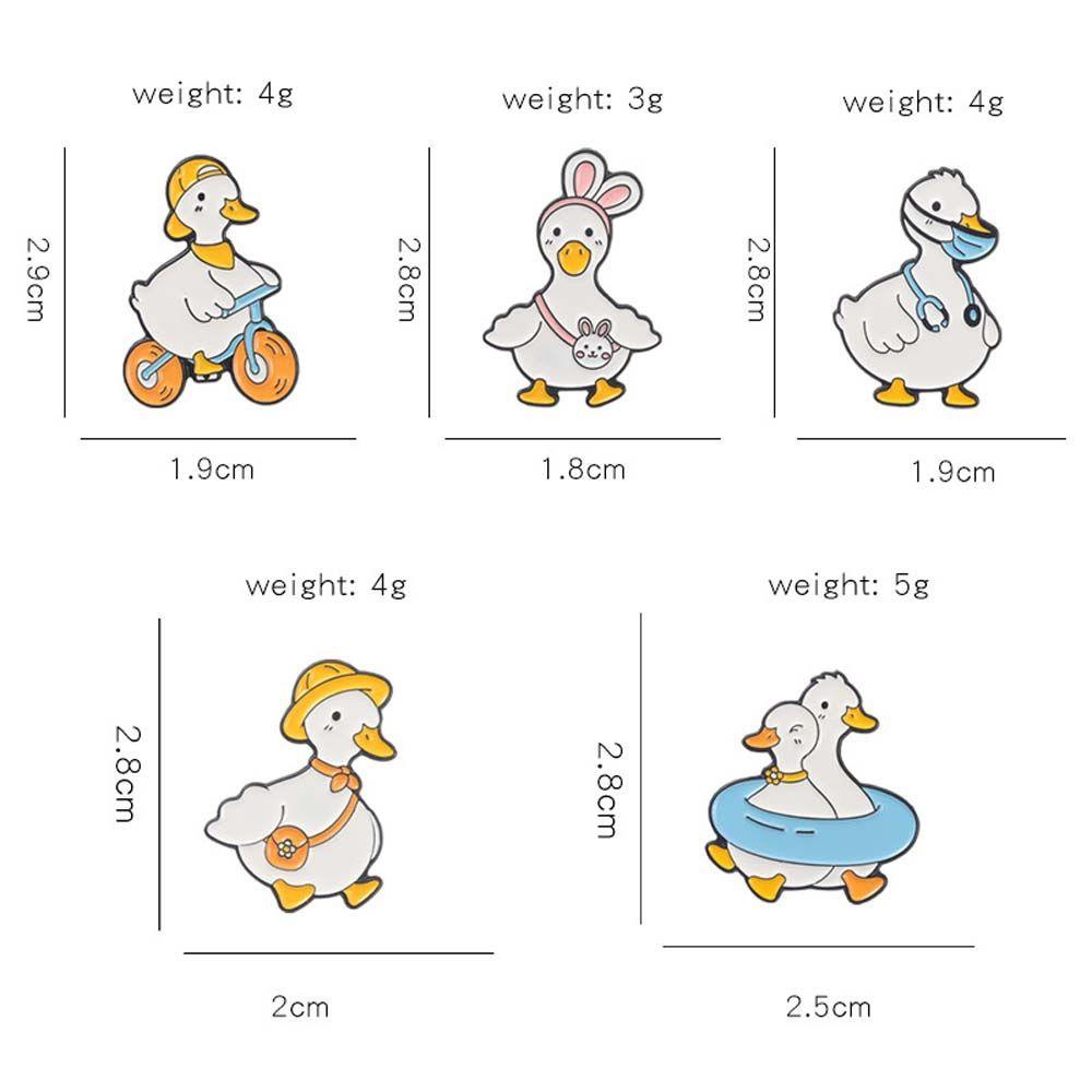 [Elegan] Bebek Bros Kerah Bros Hadiah Untuk Aksesoris Perhiasan Anak-Anak Angsa Nakal Lencana Pin Kerah Pin Enamel Hewan Pin