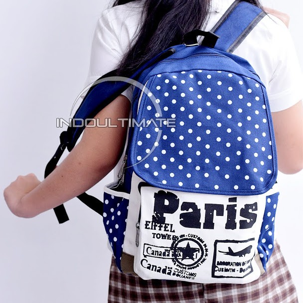 Tas Ransel wanita IM JS-507 Kanvas / Tas Backpack Kanvas Import/ Tas Sekolah Anak /  BACKPACK wanita