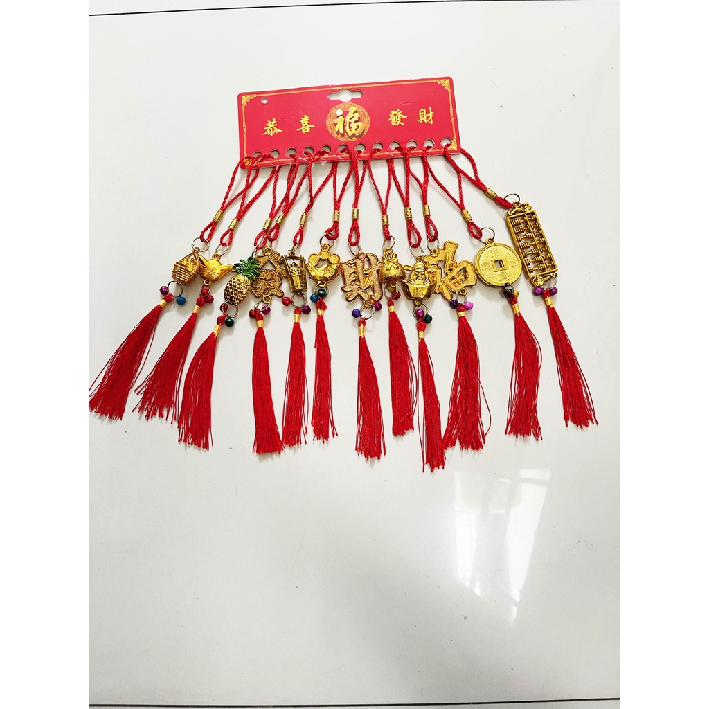 hiasan gantungan imlek 1set 12pcs /aksesoris gantungan cny /dekorasi imlek