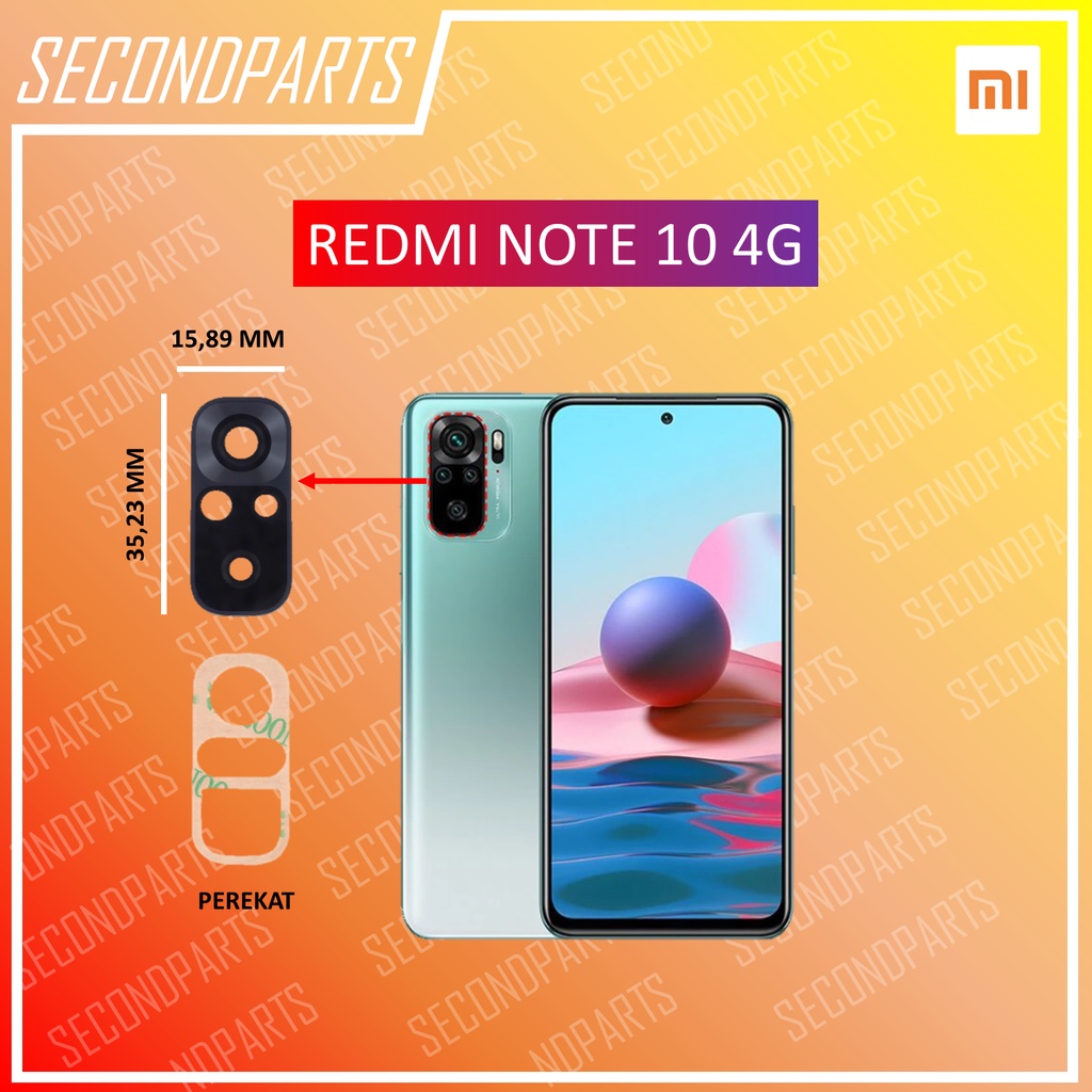 KACA LENSA KAMERA BELAKANG XIAOMI REDMI NOTE 10 4G ORIGINAL