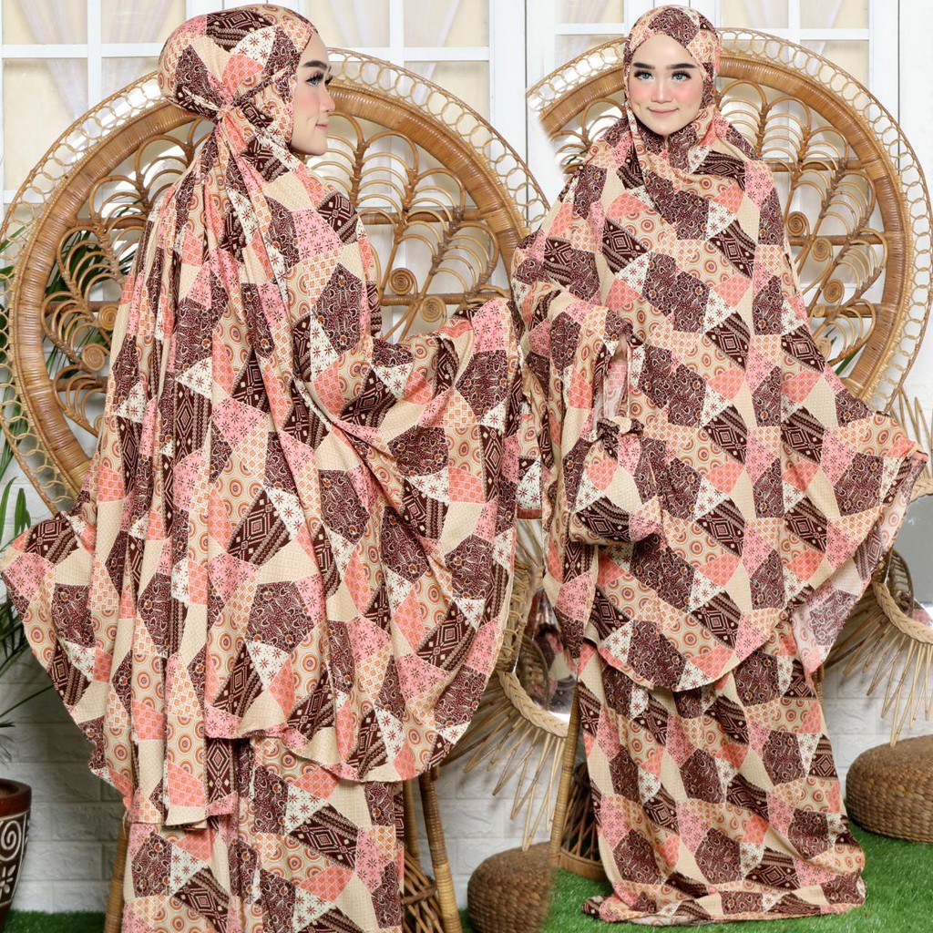 HOPYLOVY SALE - Mukena Dewasa Rayon Bali Motif Abstrak