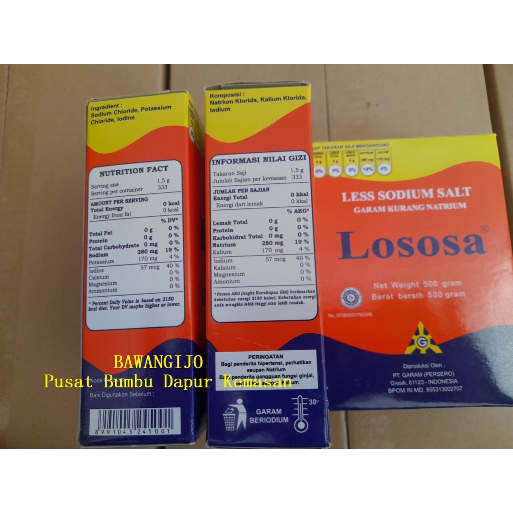 

Garam Lososa 500 gr Rendah Natrium untuk Hipertensi
