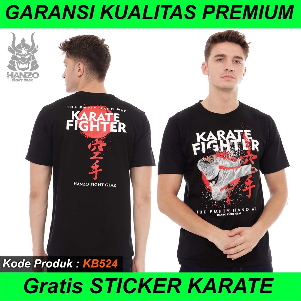 KAOS KARATE , KAOS KARATE KYOKUSHIN HANZO FIGHT GEAR , BAJU KARATE , T SHIRT KARATE , KARATE T SHIRT