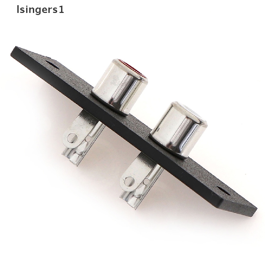 (lsingers1) 2pcs Adapter Socket AV 2 Arah RCA Inti Tembaga Tahan Suhu Tinggi