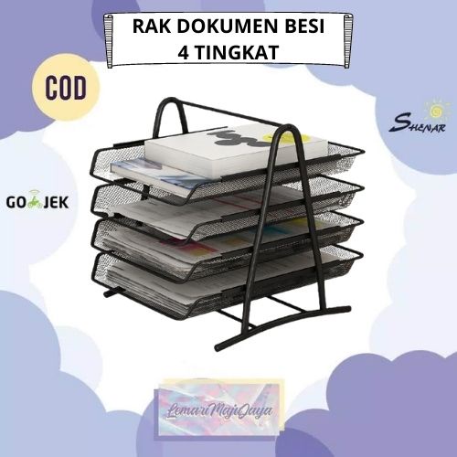 

LATTE RAK DOKUMEN BESI 4 SUSUN PENYIMPAN DOKUMEN FILE FOLDER KERTAS MULTIFUNGSI SERBAGUNA / Rak Dokumen Letter Tray 4 Susun / Paper Tray / Elevated Letter Tray 4 Susun / 4 Tier Document Tray, SHENAR - LEMARIMAJUJAYA