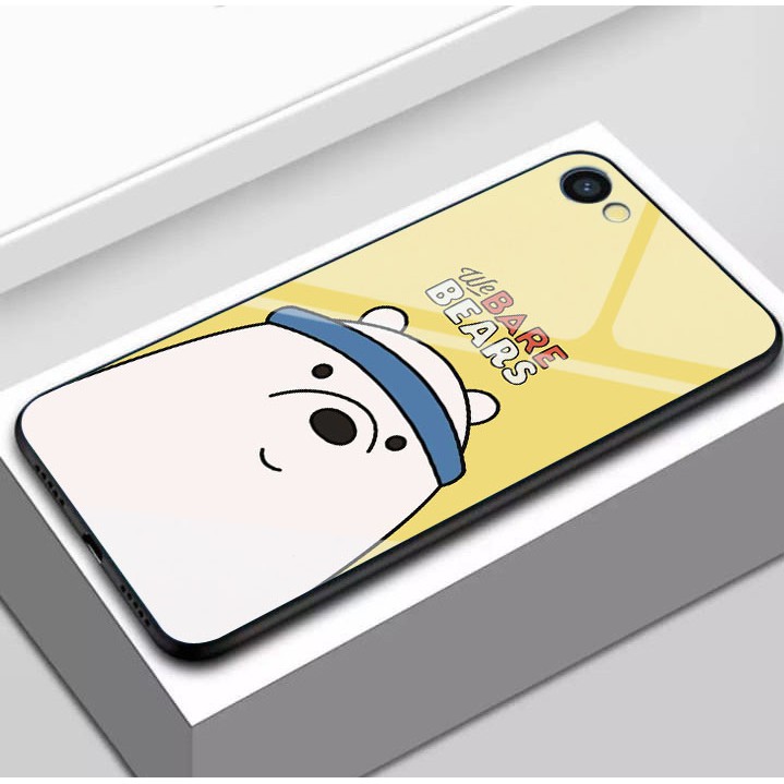 [K25] Soft Case Glass Bear For Oppo/Vivo/Xiaomi/Samsung/Iphone/Realme