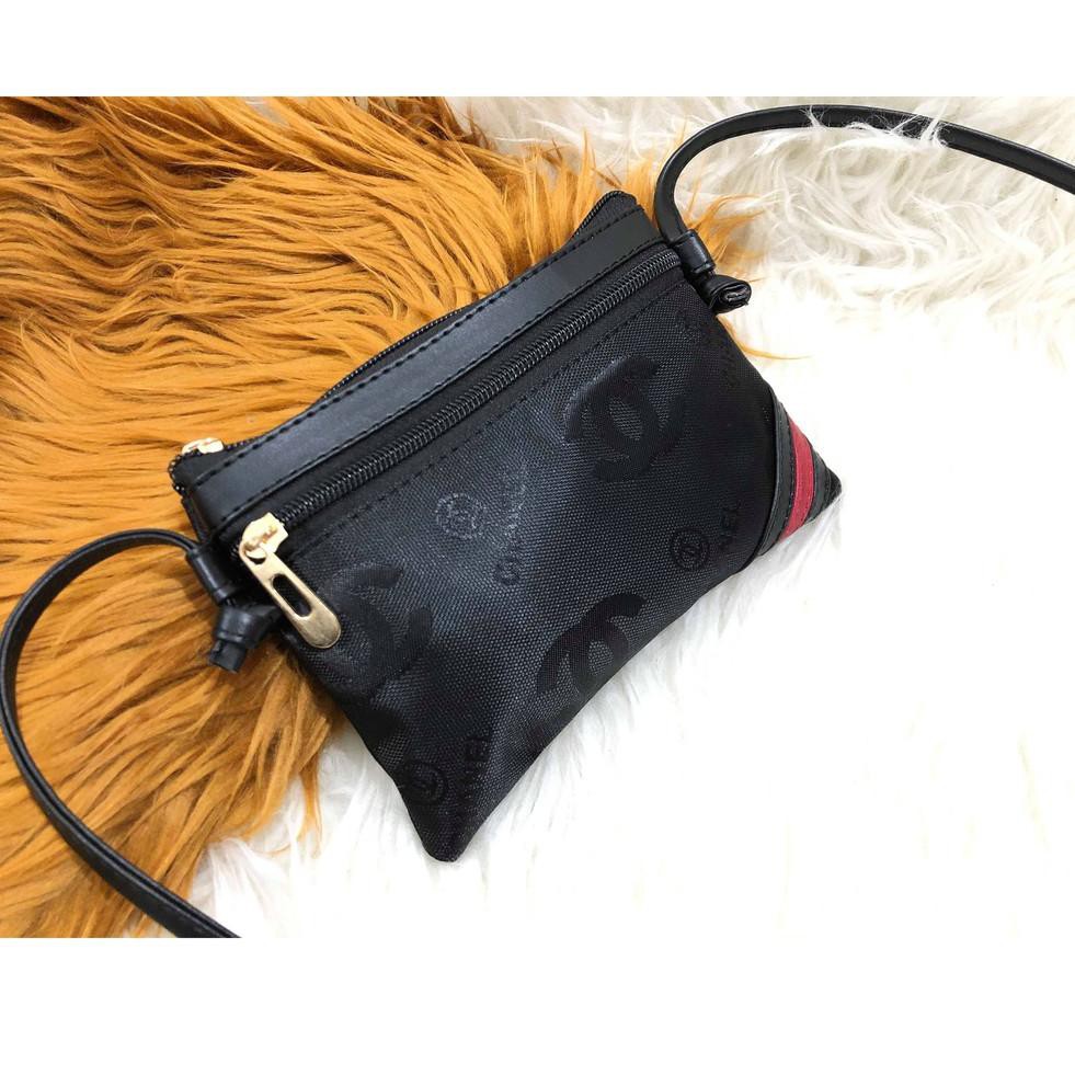 Dikirim Hari ini Tas Batam CHANEL SLOXIX MELAN Sling Bag wanita Tas Hp Slingbag simple wanita sloxis