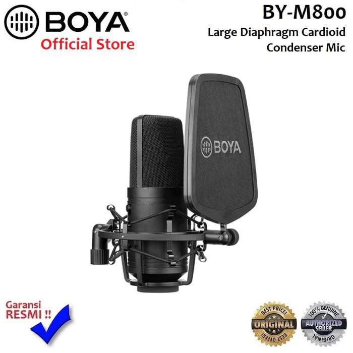 Boya BY-M800 Large Diaphragm Cardioid Condenser - Microphone Mic - Garansi Resmi 1 Tahun