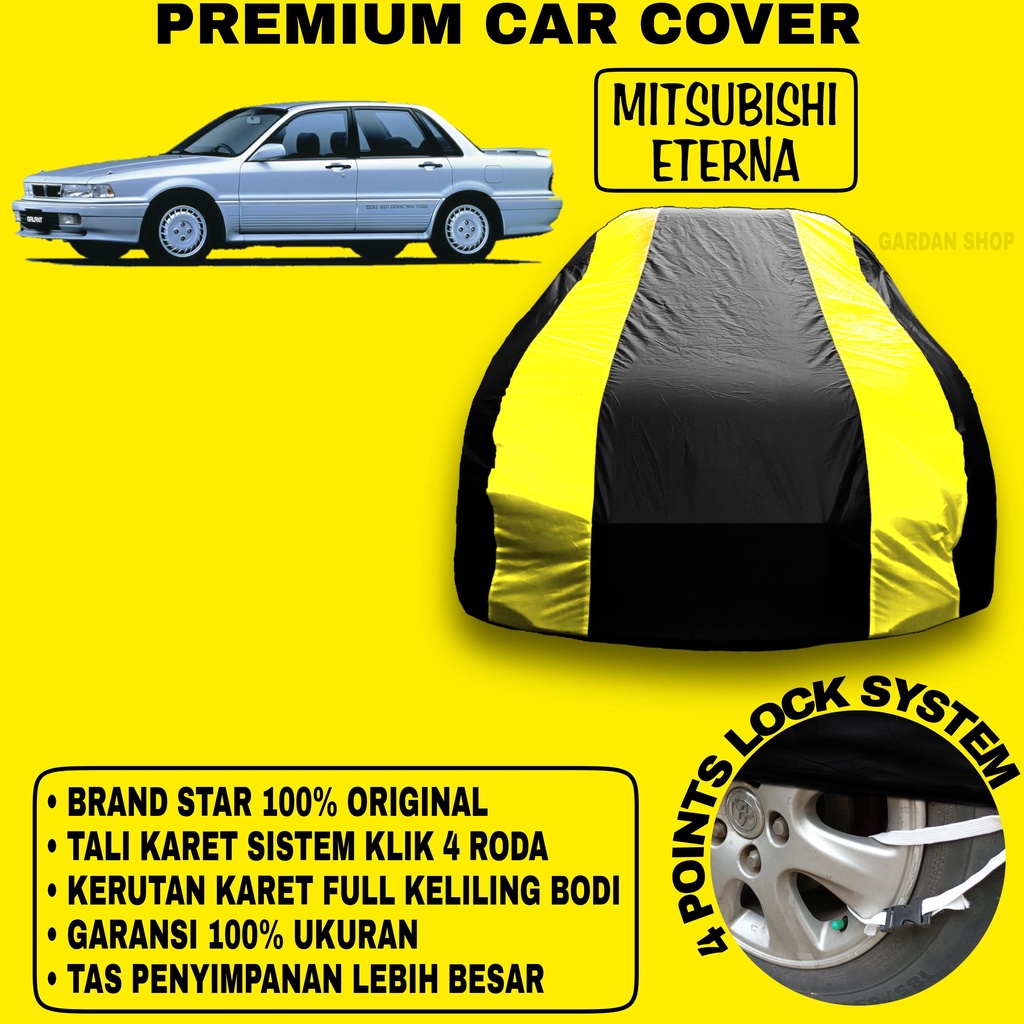 Body Cover MITSUBISHI ETERNA Sarung Strip KUNING Penutup Pelindung Bodi Mobil Mitsubishi Eterna PREMIUM