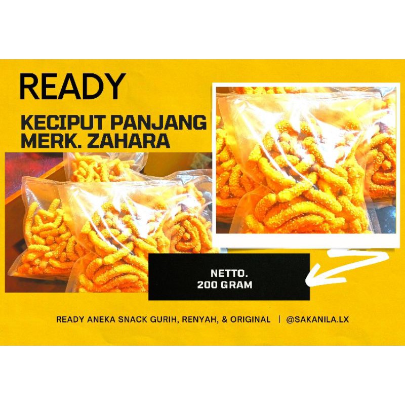 

SNACK KECIPUT PANJANG MERK. ZAHARA 200gr