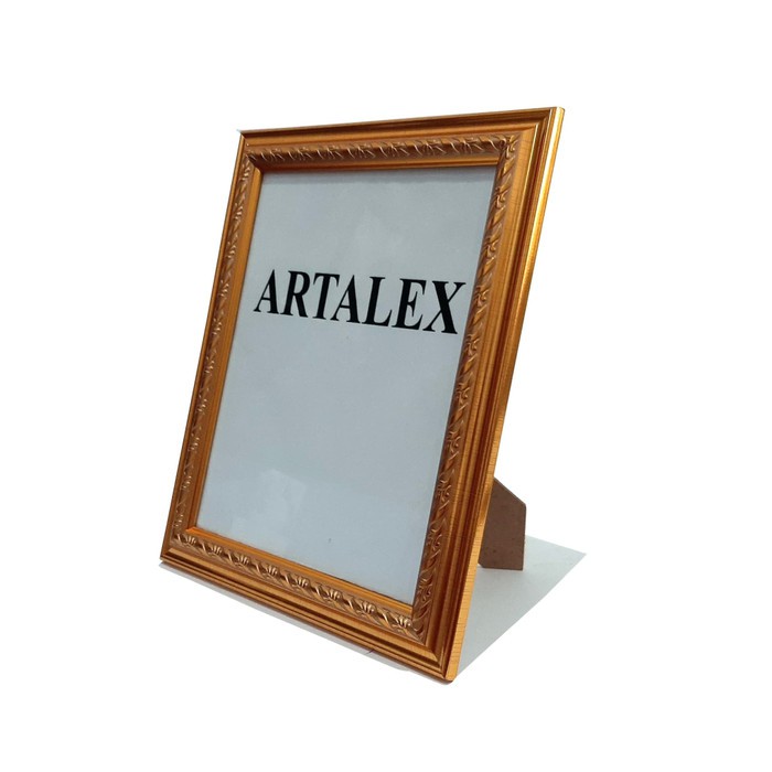Artalex Bingkai Foto / Frame Photo / Pigura 10R Emas Motif Daun Full