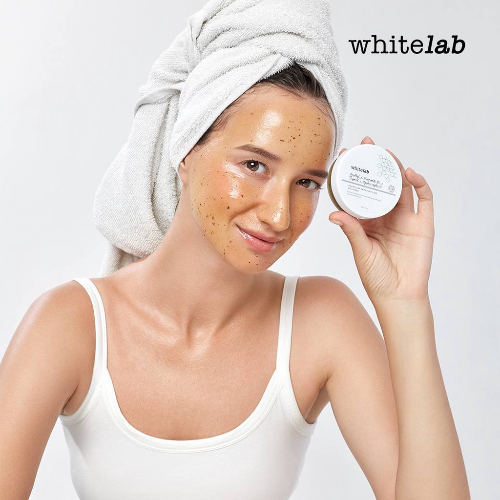 WHITELAB Heartleaf Skin Purifying Gel Mask - Masker Pembersih Perawatan Pencerah Pelembab Kulit Wajah Kusam