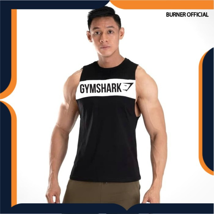 Singlet basket olahraga pria gymshark tanpa lengan Gym Fitnes Baju training pria kaos Running sport