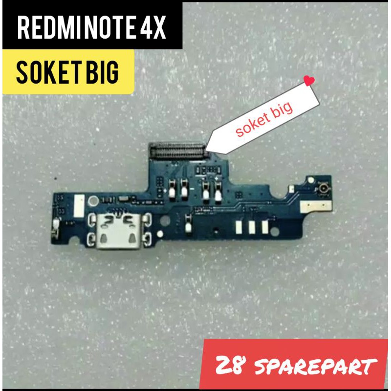 FLEXIBLE/KONEKTOR CHARGER XIAOMI REDMI NOTE 4X SOKET BIG/SMALL SOKET KECIL/BESAR ORIGINAL