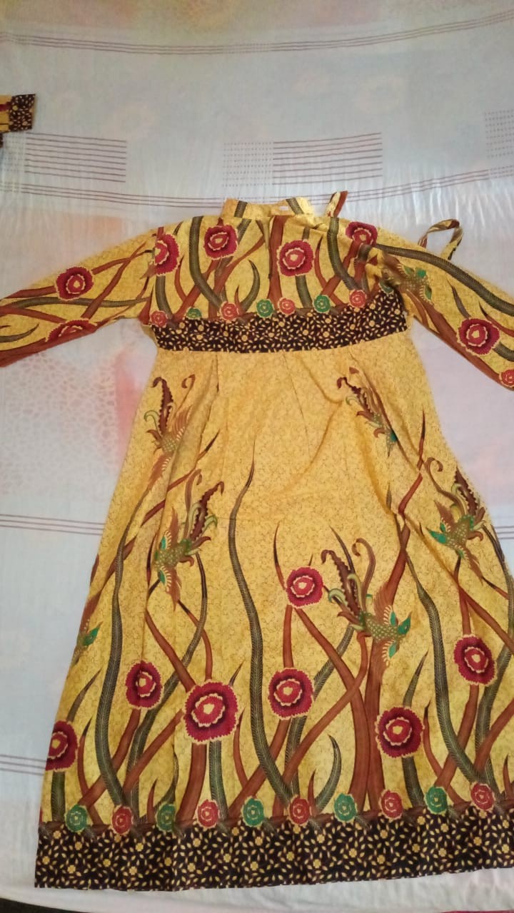 Batik Couple Keluarga Sania Ruffle Ori Ndoro Jowi Dnt Cirebonan