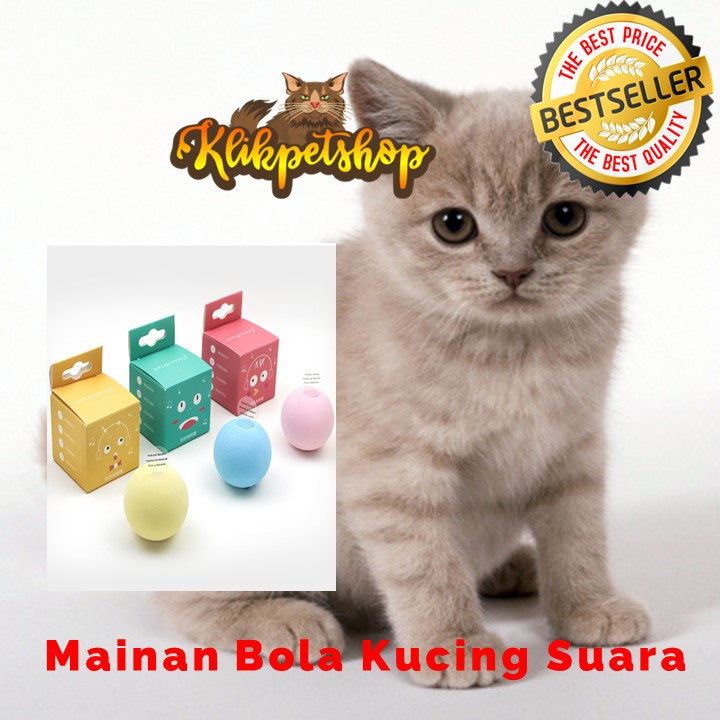 Animal Sounds Ball Mainan Bola untuk Kucing Bersuara Binatang + Dapat Diisi Catnip