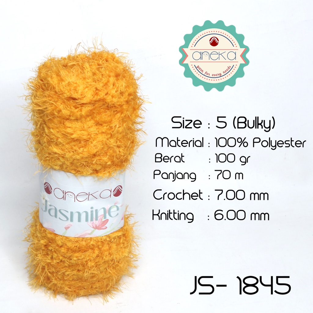 Benang Rajut Bulu Halus Jasmine Yarn / Cashmere Plush - 1845