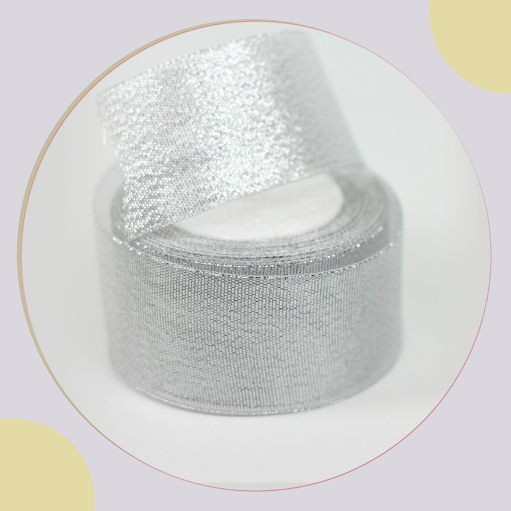 Pita Roll GLITTER Silver/Gold 5cm GS50 - 2 Pilihan Warna