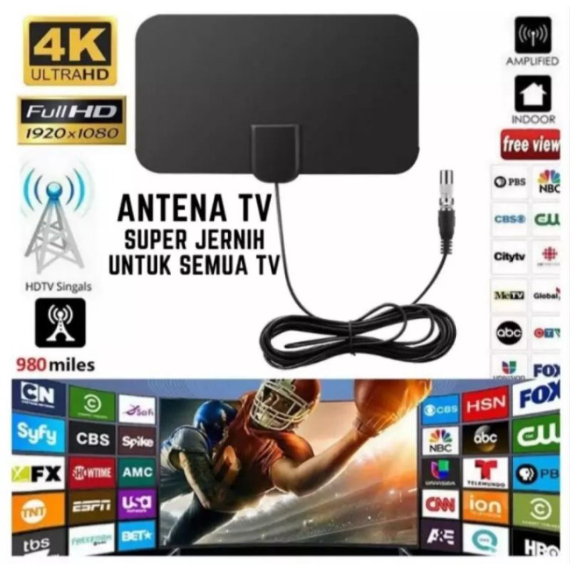 Antena TV Digital Indoor TV Led Dan Tabung Kualitas Terbaik / Antena Digital UHF VHF