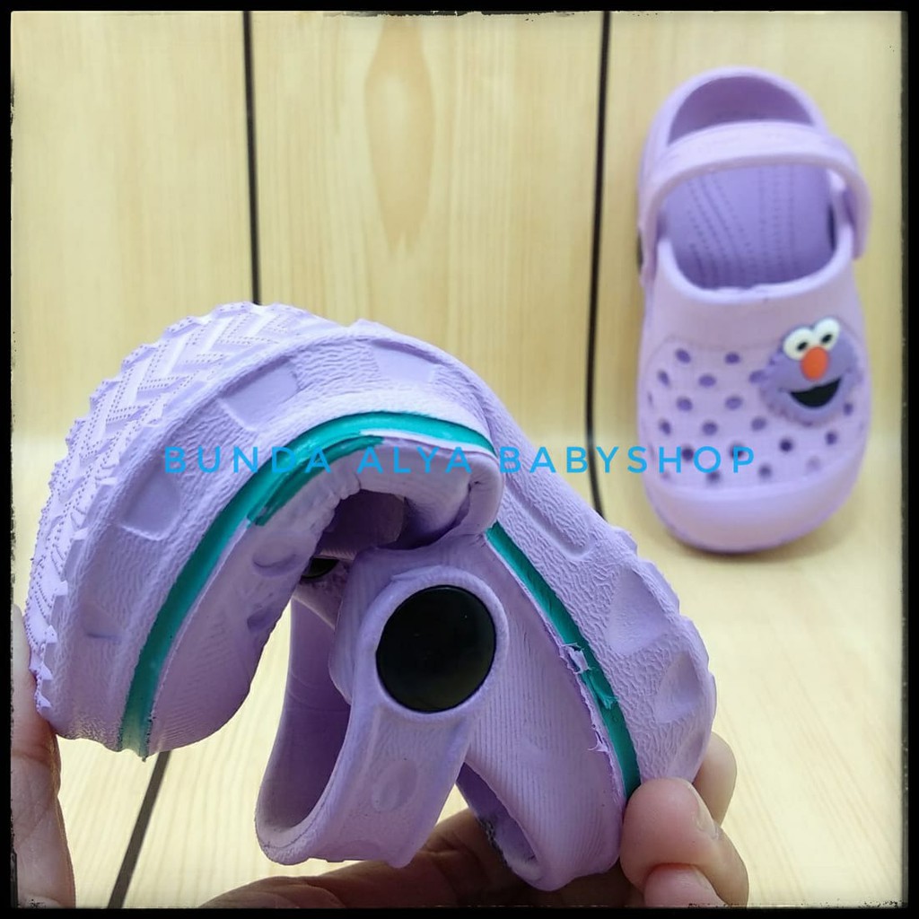 Sandal Anak Perempuan Karet Usia 6 Bulan 1 2 Tahun UNGU Lentur - Sendal Anak Cewek Motif Kartun Lucu Size 18 - 23