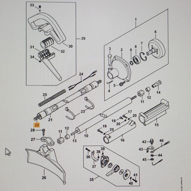 Drive Shaft Flexible Shaft Inner Mesin Potong Rumput Fr-3001 Stihl Ori