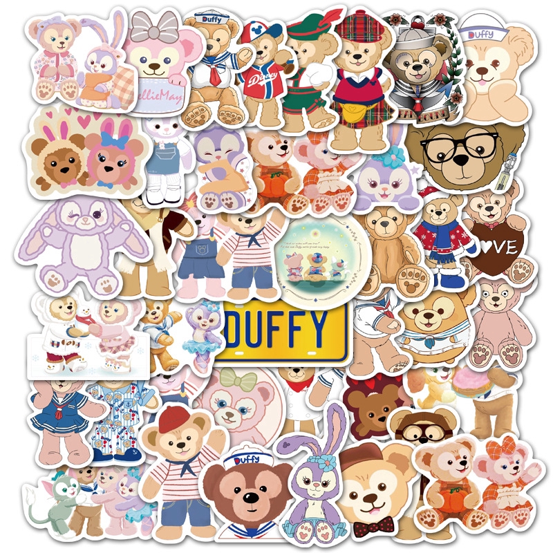 40 little bear Duffy cartoon stickers cute kids toys stickers luggage personality stickers stickers waterproof