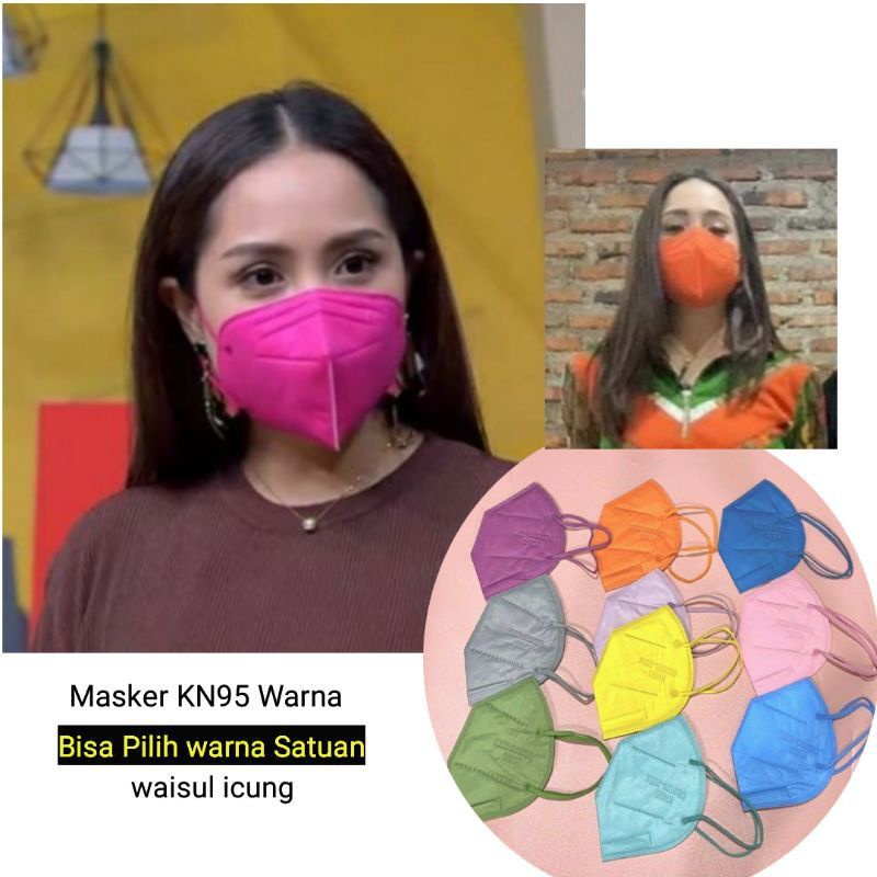 Masker Duckbill Tali Warna Senada Artis Nagita KN95 BFE95% Kesehatan Nyaman
