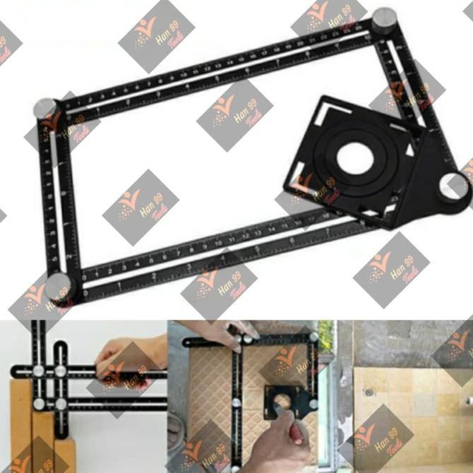 

Penggaris Keramik 6 Sudut / Penggaris Template Keramik / Hole Locator