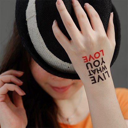 

POTATOO LIVE WHAT YOU LOVE Temporary Tatto Sticker