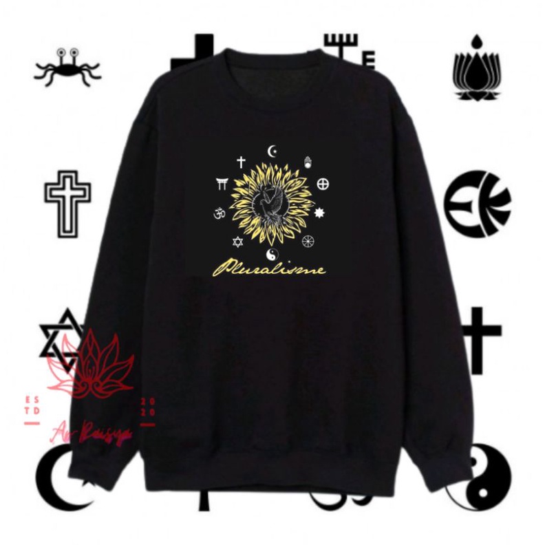crewneck pluralisme/sweater pluralisme/switer pluralisme/Crewneck toleransi antar agama/sweater tole
