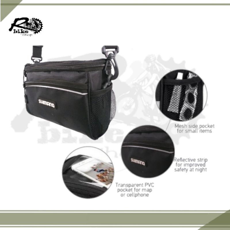 Tas sepeda,tas sepeda mtb TAS KERANJANG STANG BESAR SEPEDA LIPAT HANDLEBAR BAG MTB TOURING HYBRID FE