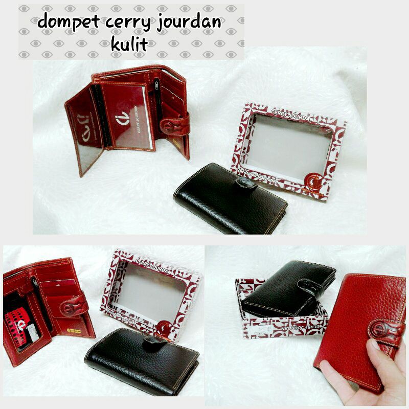 Dompet cherry jourdan tanggung kulit asli