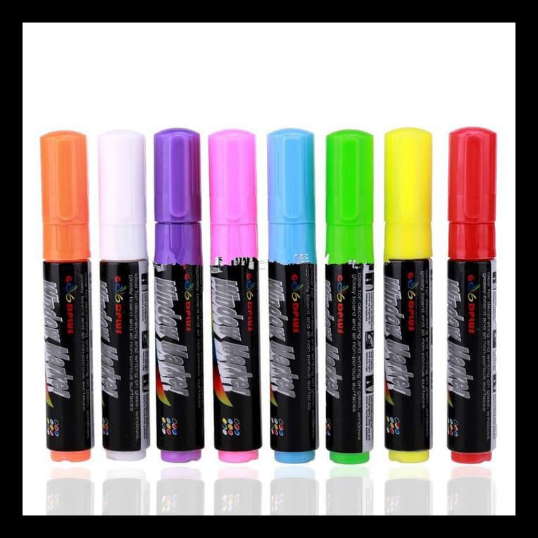 

TERBARU PAKET LIQUID CHALK PEN TIP 8 MM - COLOR PEN KAPUR FM-408 PAKET ALAT TULIS MURAH