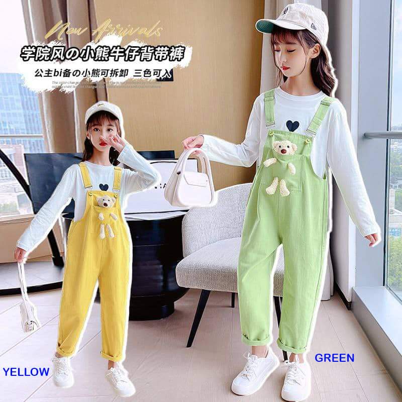 Overall Celana Anak Perempuan Love Doll Bear