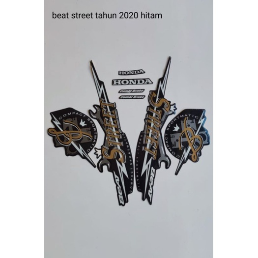 striping stiker motor beat street tahun 2020 warna hitam