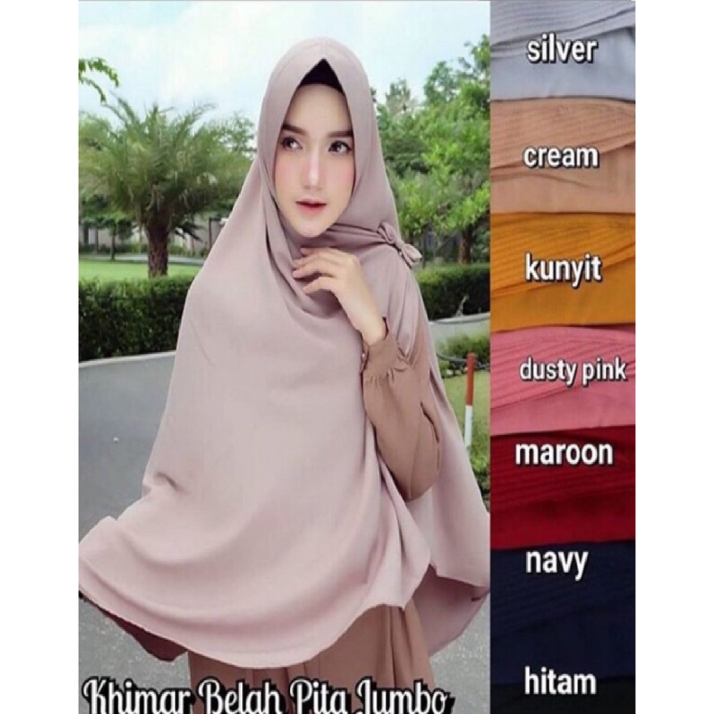 JILBAB INSTAN KHIMAR JUMBO BELAH TENGAH KUPU / KHIMAR PET JUMBO BELAH KUPU HIJAB SYARI