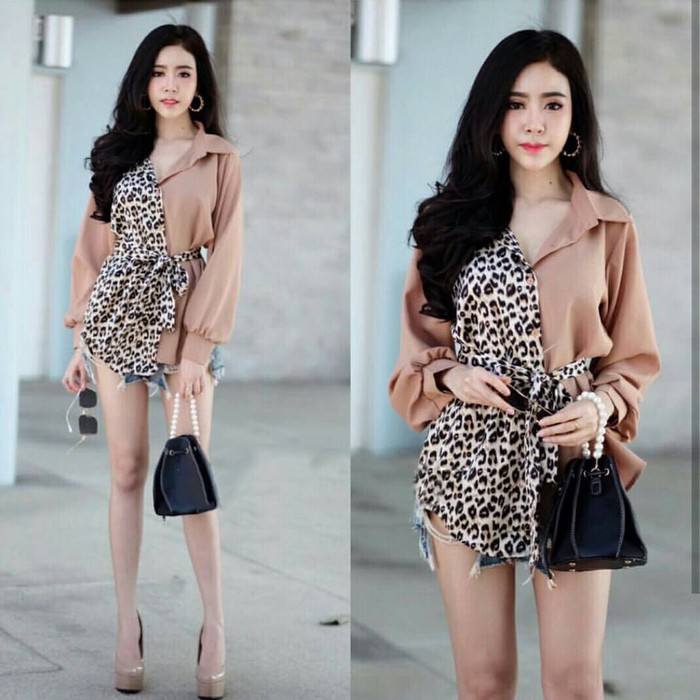Fashion Baju Atasan Wanita Terbaru 2020 Import [Top Eliza Rajut B VF849 Kemeja Wanita Murah Gl 1103