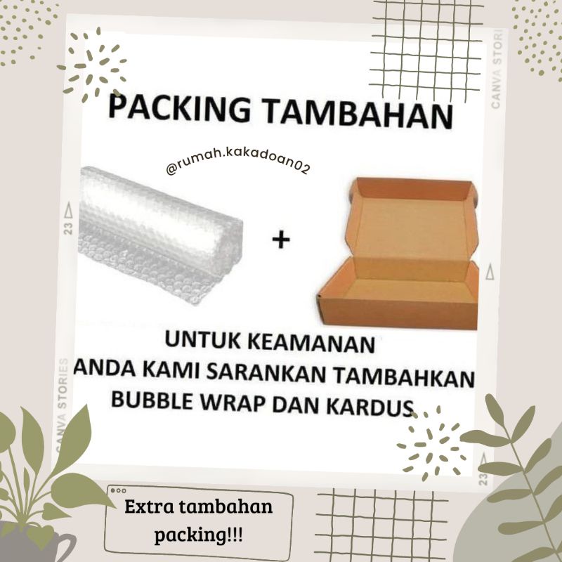 BOX Akrilik/ kertas kado /ekstra tambahan buble warp