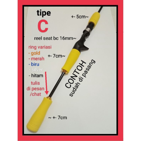 1set gagang joran bc size:16#