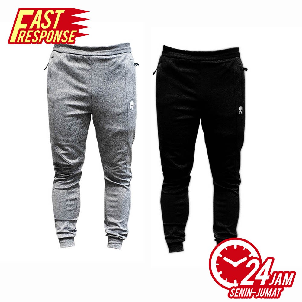 CELANA PRIA WANITA JOGGER MILLS CORE LONG PANTS 7002 BLACK, GREY