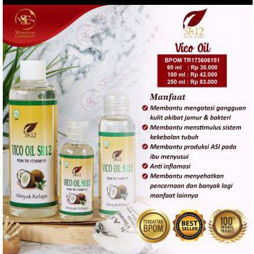 

TERBAIK !! VCO SR12/ DARI KELAPA ASLI/SUPLEMENT