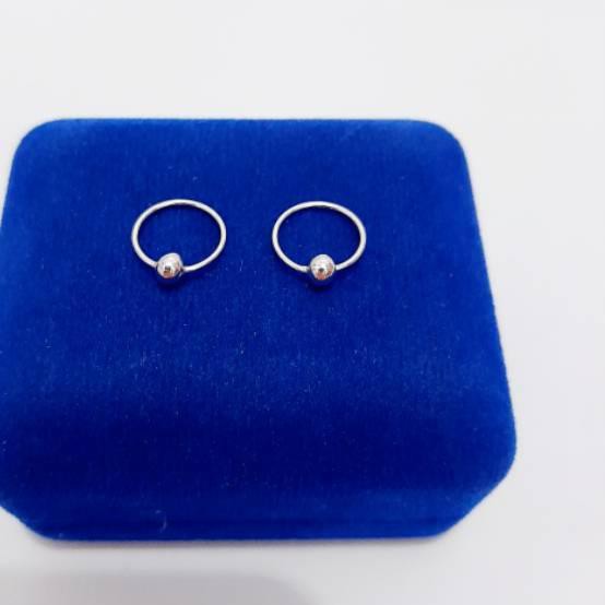 SLY 788 ANTING ANAK ATAU BAYI PERAK 925 LAPIS EMAS PUTIH - PERHIASAN GIWANG SILVER PERAK ASLI - IMPO