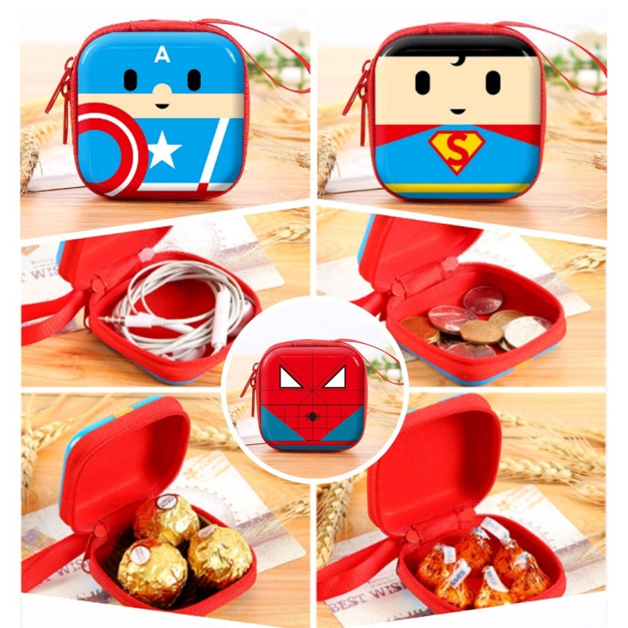 Dompet Koin Lucu Karakter / Mini Purse / Tempat Headset DLL - SPIDERMAN