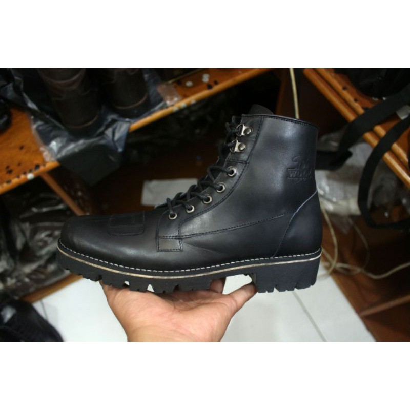 MASTIFF - WOLF ORIGINAL | Sepatu Boots Pria Kulit Asli Biker Touring Hak Tinggi Jungle Boot