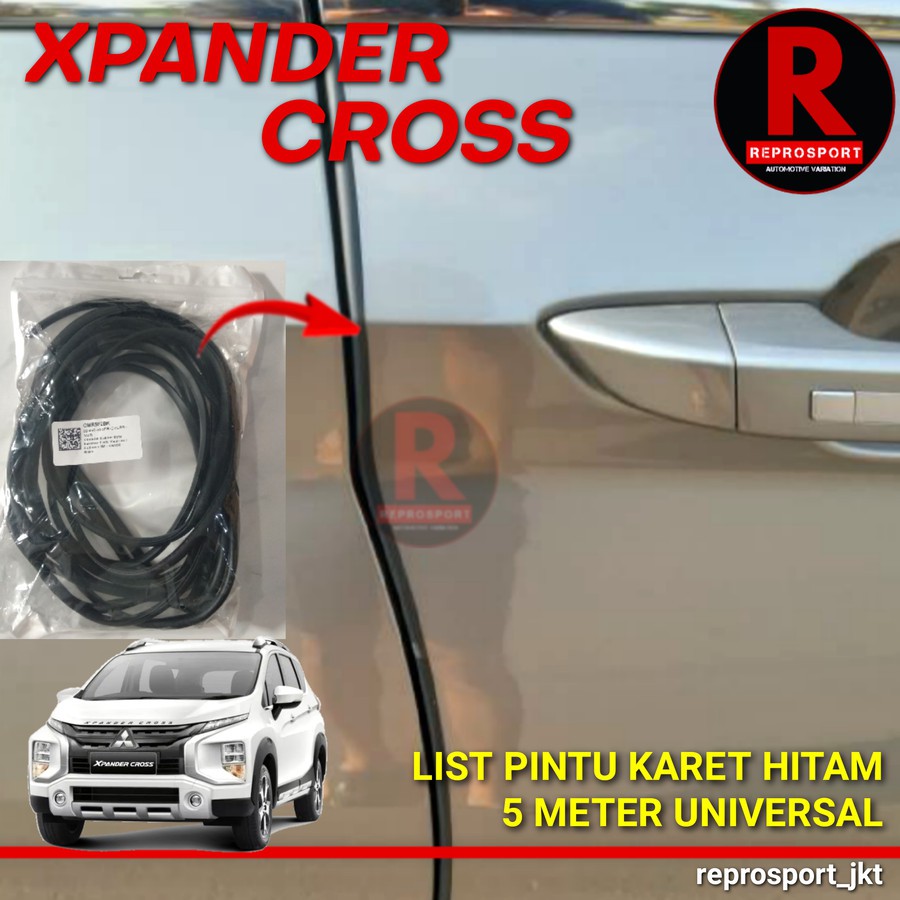 XPANDER CROSS LIST PINTU KARET HITAM 5 METER UNIVERSAL