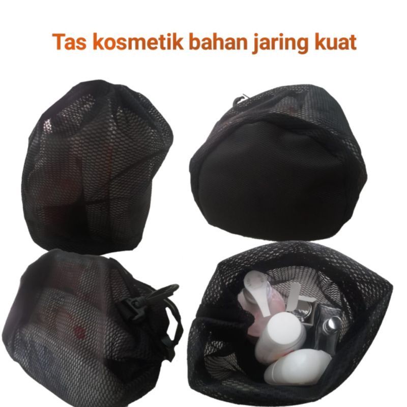 Pouch Bag Pria Wanita Bahan Jaring Tas Handuk Pouch Alat Mandi