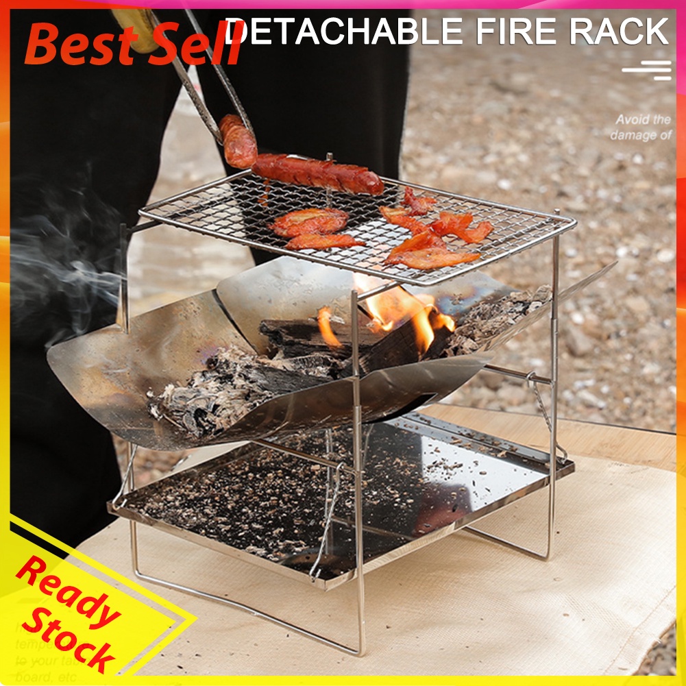 Outdoor Detachable Folding Camping Grill Ultra-Light Barbecue Grill Stove