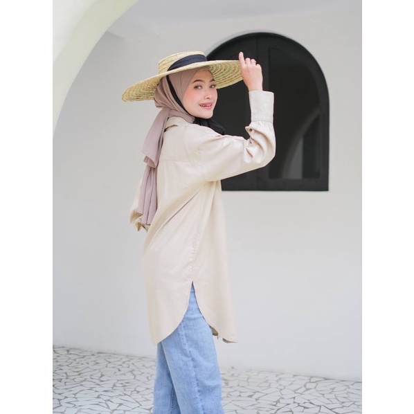 ( Serena Shirt ) Kemeja over size /Poplin Shirt/Kemeja Basic/Kemeja hijab/Kemeja terlaris